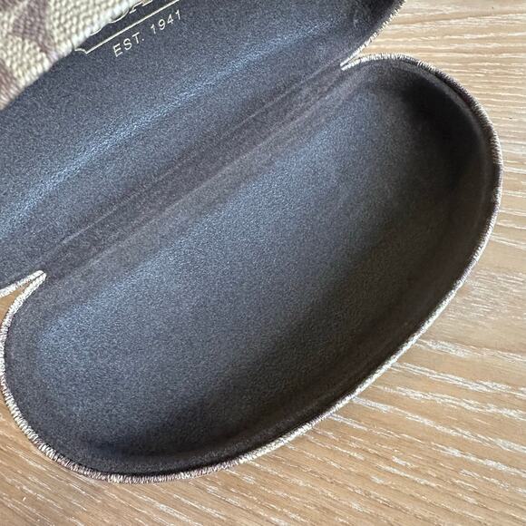 Coach Signature Monogram Hard Clamshell Glasses Case - Picture 3 of 6